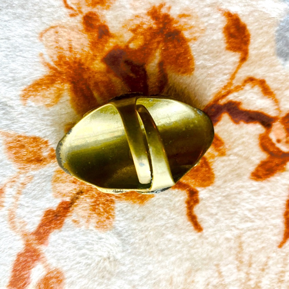 Vintage Red Stone Statement Ring - image 5